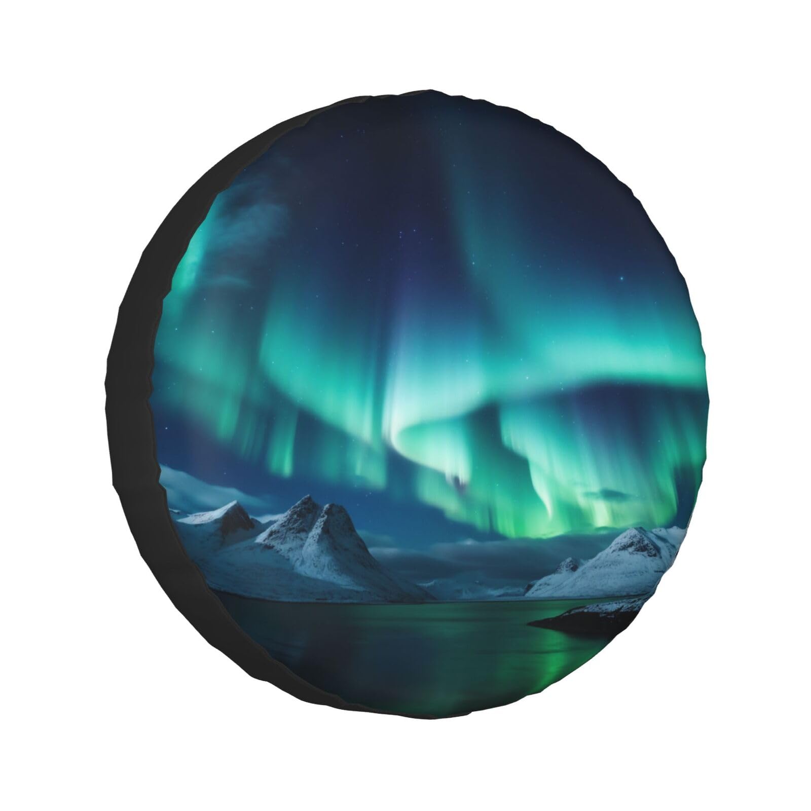 Beautiful Northern Lights Print Wheel Protective Cover, Spare Tire Cover Universal Wheel Tire Cover Waterproof For Car Uv Suv Vehicle Truck 16 Inch von Gfhwpxcnb