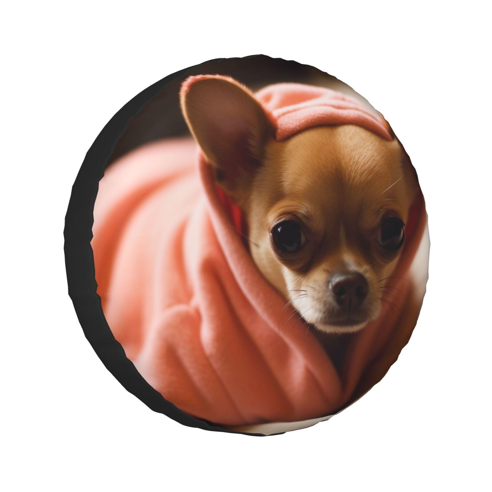 Depressed Chihuahua Print Wheel Protective Cover, Spare Tire Cover Universal Wheel Tire Cover Waterproof For Car Uv Suv Vehicle Truck 16 Inch von Gfhwpxcnb