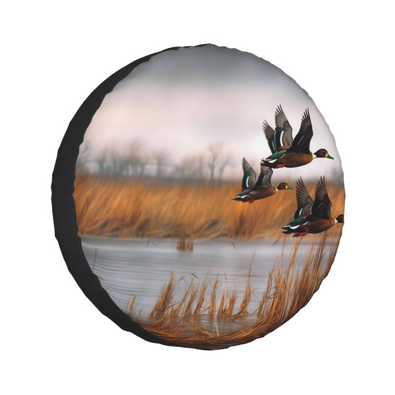 Jagd fliegende wilde Ente 3 Druck Rad Schutzhülle Ersatzreifen Abdeckung Universal Rad Reifen Abdeckung Wasserdicht für Auto UV SUV Fahrzeug LKW 40,6 cm von Gfhwpxcnb