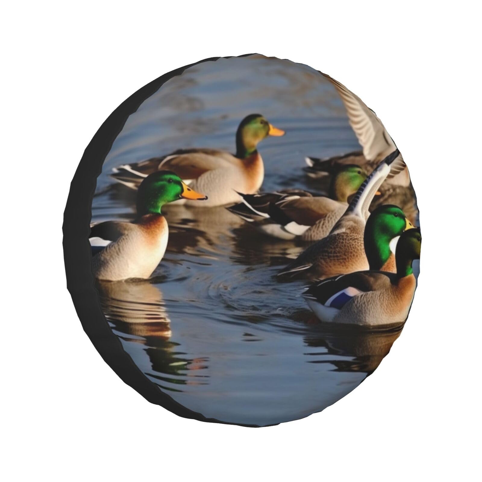 Mallard Ducks Print Rad-Schutzhülle, Ersatzreifenabdeckung, Universal-Rad-Abdeckung, wasserdicht, für Auto, UV, SUV, Fahrzeug, LKW, 35,6 cm von Gfhwpxcnb