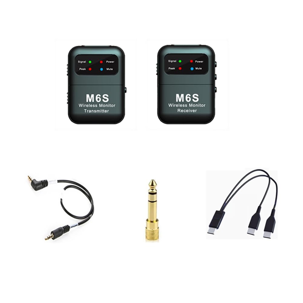 Ggnaxivs 2,4G Kabelloses In-Ear-Monitorsystem Kabelloses IEM mit Sender-Empfänger Automatische Kopplung Professioneller In-Ear-Monitor von Ggnaxivs