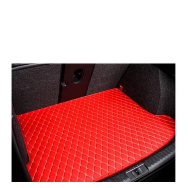 Auto Kofferraummatte Für A3 8V 2014 2015 2016 2017 2018 2019 Kofferraum Matte Liner Cargo Pad Cargo-Liner Leder Kofferraum Matte Auto Kofferraumwanne(A-red) von Ggwqfuh