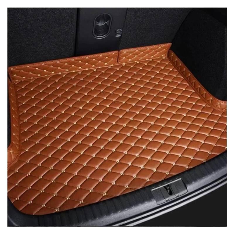 Auto Kofferraummatte Für Benz S Für Class W221 W222 W223 C217 Innen Details Auto Zubehör Teppich PU Leder Car Stamm Matten Auto Kofferraumwanne(Brown) von Ggwqfuh