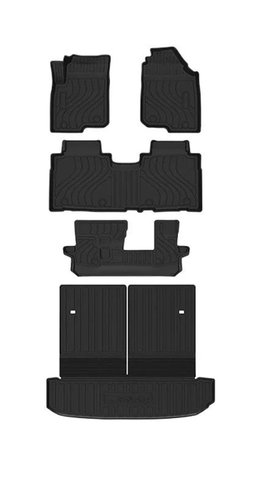 Auto Kofferraummatte Für Jetour L9 2023 2024 2025 TPE Fußmatten Stamm Matten Vorne Hinten Cargo-Liner Matte wasserdichte Anti-Slip Fuß Pads Zubehör Auto Kofferraumwanne(Floor mat Trunk mat) von Ggwqfuh