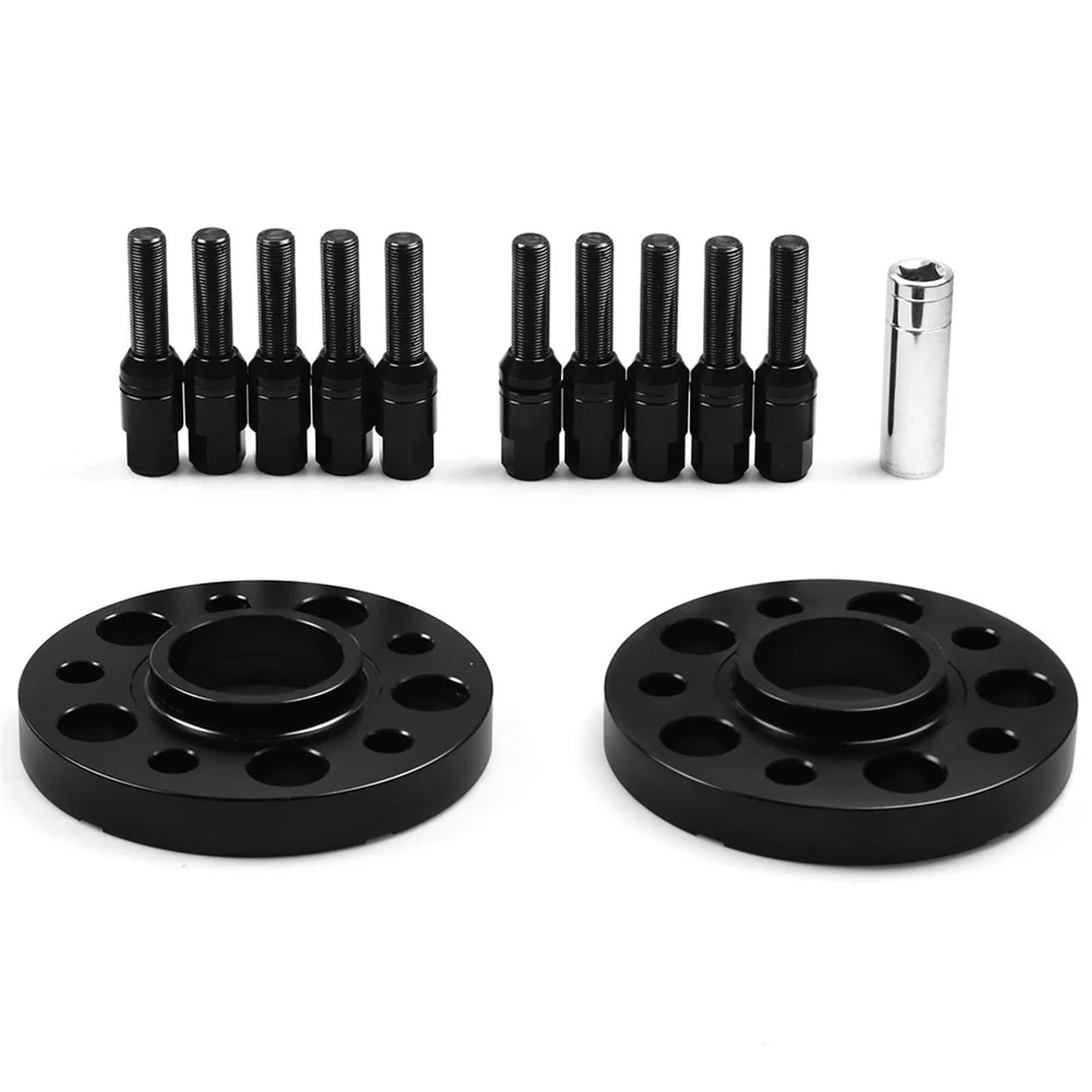 Spurverbreiterungen Für X5 Für G05 Für X7 Für G07 2018+ 20mm 66,6mm 5x112mm Hub Centric Bore Spurverbreiterungen M14x1.25 Kegelschrauben Auto-Rad-Distanzscheiben(Black Bolts) von Ggwqfuh