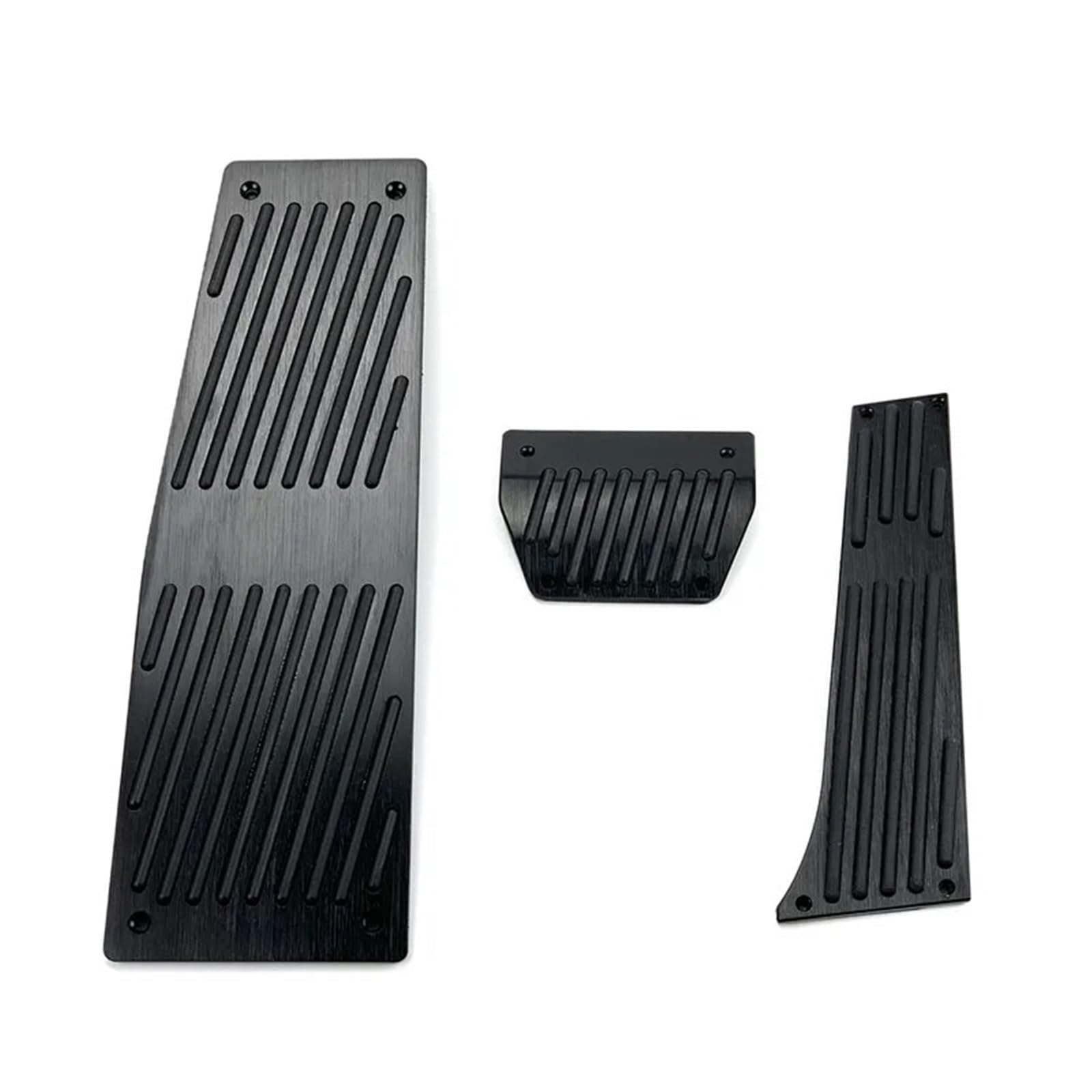 Auto Pedal Abdeckung Für Alt Für 5-Serie E60 E61 E63 Auto Styling Schwarz Silber Aluminium Legierung Fußstütze Gas Pedal Bremspedal Fußpedal Pedalkappen(at Black Drill) von Ggwqoops