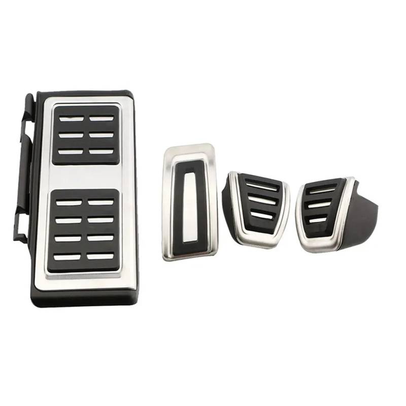 Auto Pedal Abdeckung Für VW Für Passat Für B8 Für Golf 7 Für Tiguan 2017-2021 Für Seat Leon 5F MK3 Auto Auto Pedale Fuß Kraftstoff Bremse Kupplung Abdeckung Fußpedal Pedalkappen(MT with Rest Pedal) von Ggwqoops