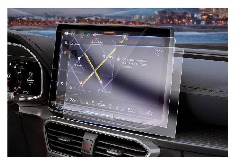 Navigation Displayschutzfolie Für Cupra Für Formentor 2025 2psc Auto 12,9 Zoll GPS Navigation Touch PET Display-schutzfolie Zubehör GPS Navi Displayschutzfolie von Ggwqoops