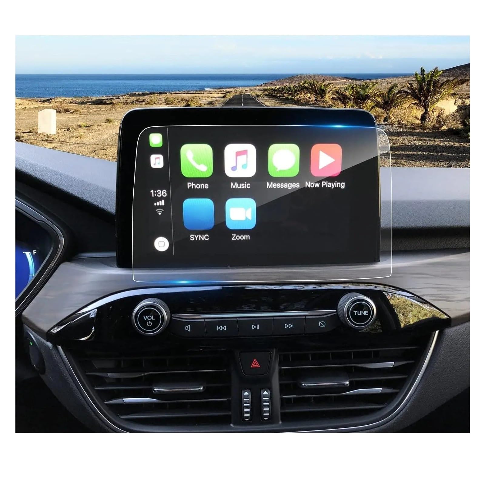 Navigation Displayschutzfolie Für Ford Für Puma Für Ecosport 2019-2023 Gehärtetem Glas Screen Protector Film 8 Zoll Auto Navigation GPS Navi Displayschutzfolie von Ggwqoops