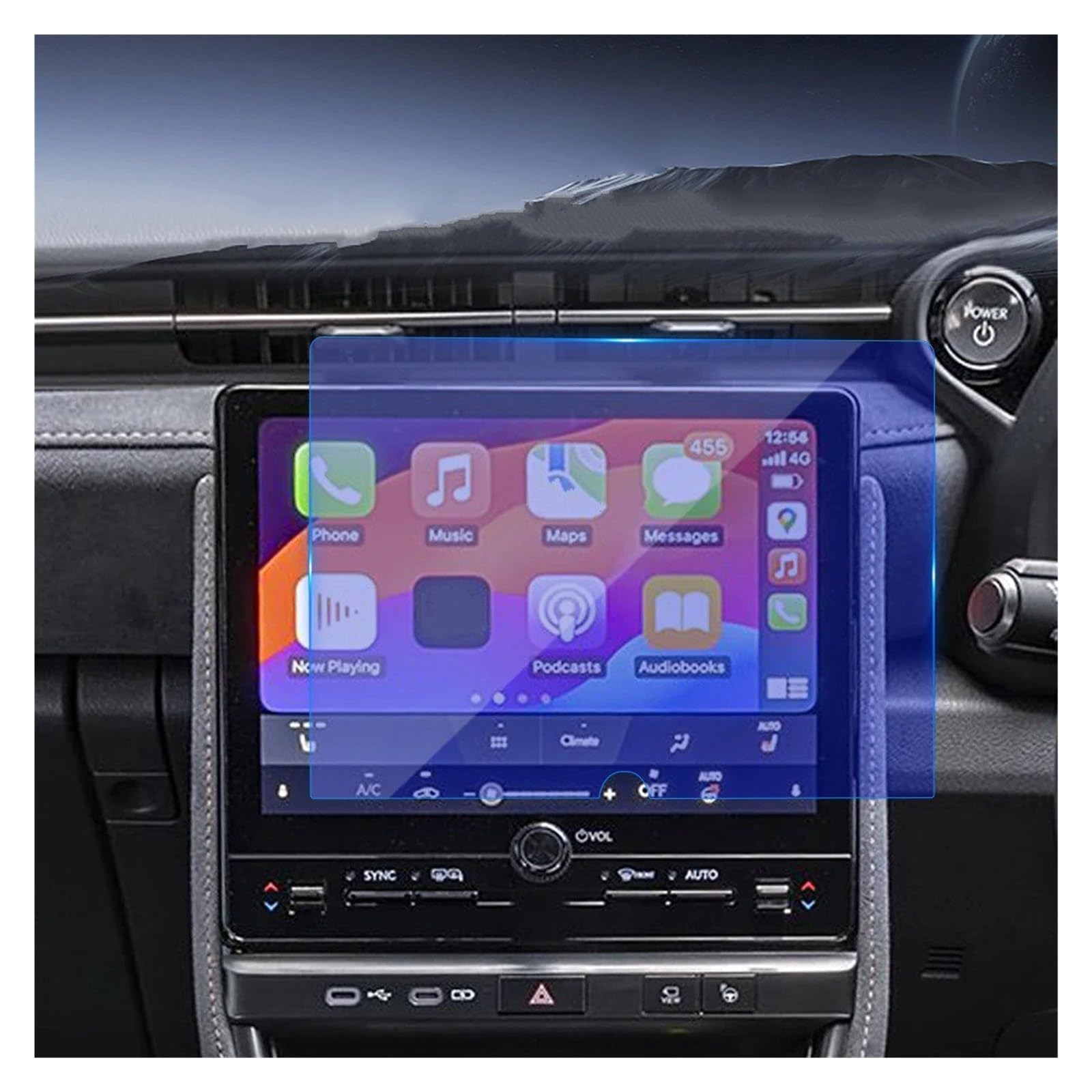 Navigation Displayschutzfolie Für Lexus Für LBX 2024 Auto Aufkleber Screen Protector Navigation Display Gehärtetem Glas Schutz Film Auto Fahrzeug GPS Navi Displayschutzfolie(Blue) von Ggwqoops