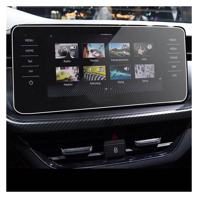 Navigation Displayschutzfolie Für Skoda Für Kamiq 2020 Film Screen Protector 9,2 Zoll Auto GPS Navigation Center Touch Display GPS Navi Displayschutzfolie von Ggwqoops