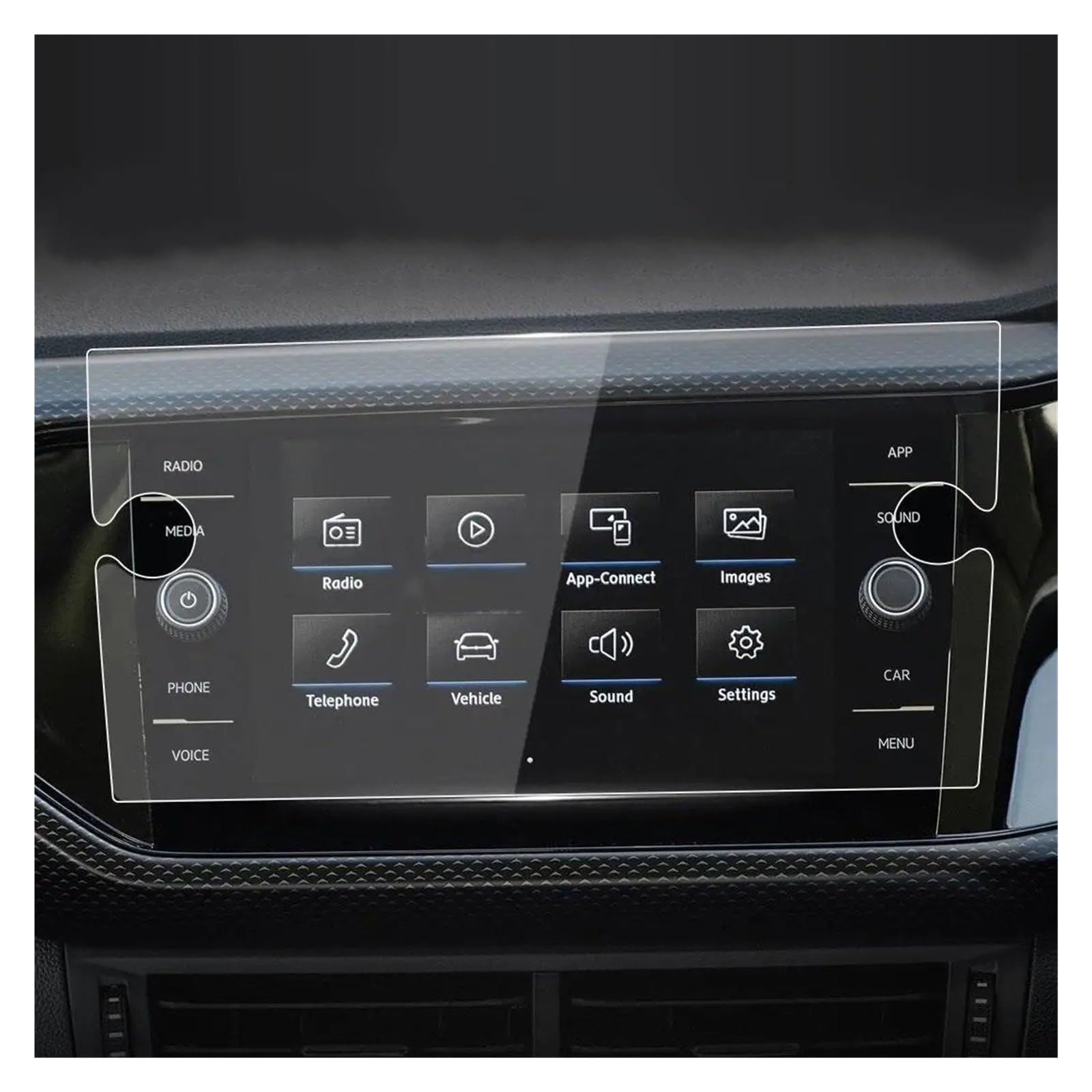 Navigation Displayschutzfolie Für VW Für Taos Für T-Kreuz 2021 2022 Gehärtetem Glas Screen Protector Film 8 Zoll 10,1 Zoll Auto Radio GPS Navigation Innen GPS Navi Displayschutzfolie(GPS 8 inch) von Ggwqoops