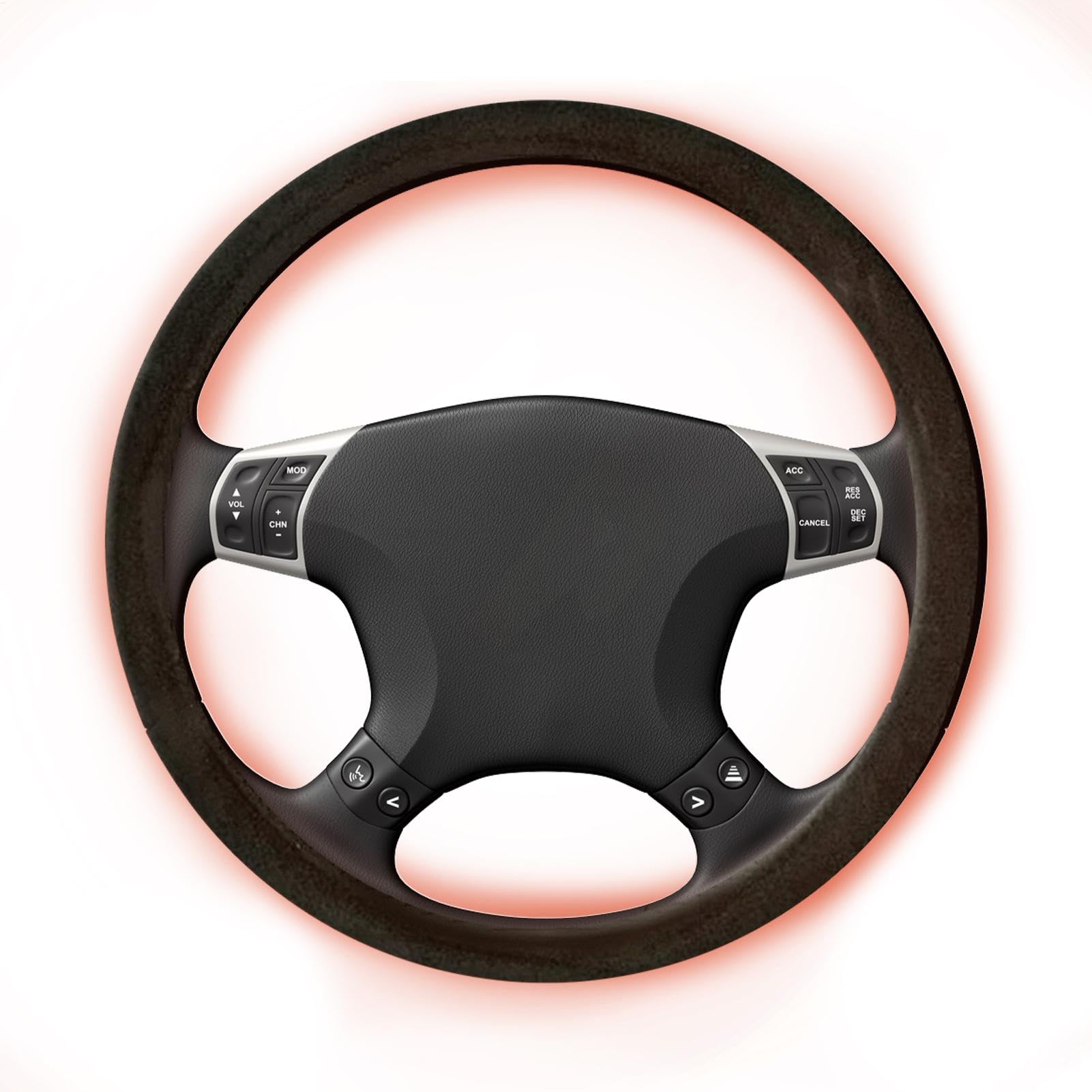 12V Heating Car Steering Wheel Cover - Hand Warming Protector, Anti-Slip Automotive Steering Wheel Cover for 14.5-15.5 Inch Wheels, Winter Car Steering Wheel Heater, Heating Car Steering von Ghjkldha