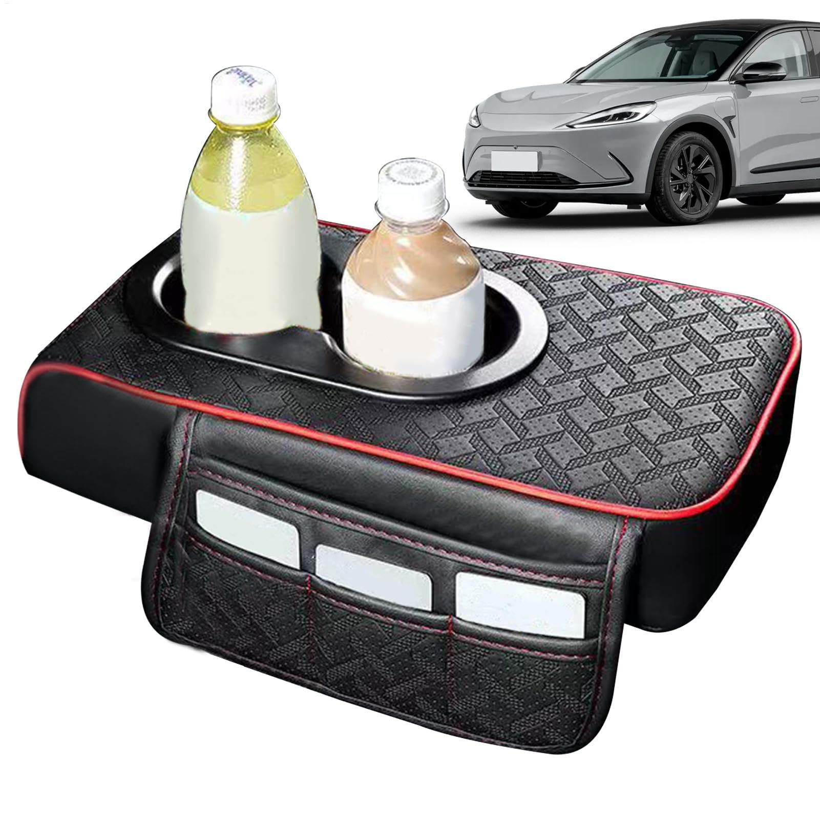 Car Armrest Cushion, Multi Function Car Armrest Car Center Console Cup Holder, Car Arm Rest Cover, Comfortable Armrest Storage Box For Car Console, Car Console Armrest Cushion, Armrest Storage Box For von Ghjkldha