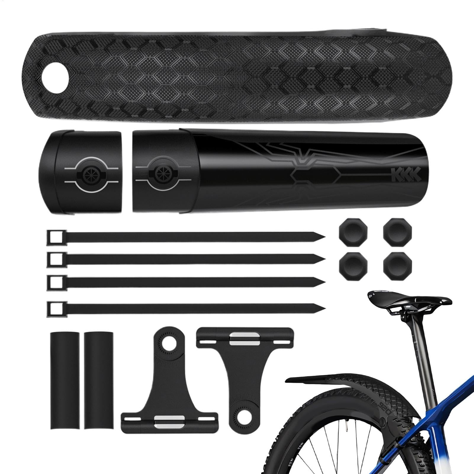 Cycle Fenders Set, Adjustable Cycle Rain Guard, Full Cover Cycling, Thicken Widen Fat Tire Fendering, 14.57x3.94x3.15 Inches, Mountain Mudguards, Road Kit von Ghjkldha