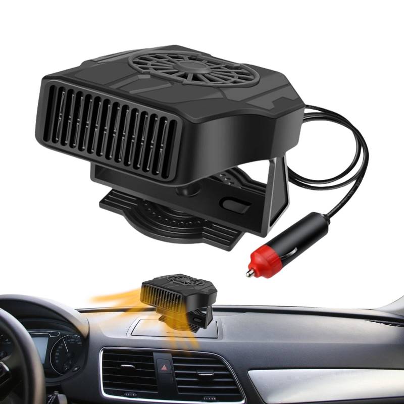 Dashboard Heater for Car, 12V Heating and Cooling Windshield Defogger, 360 Degree Rotatable Quick Heating Portable Fan Defroster for Trucks and RVs, Portable Dashboard Heater, Quick Heating Cooling von Ghjkldha