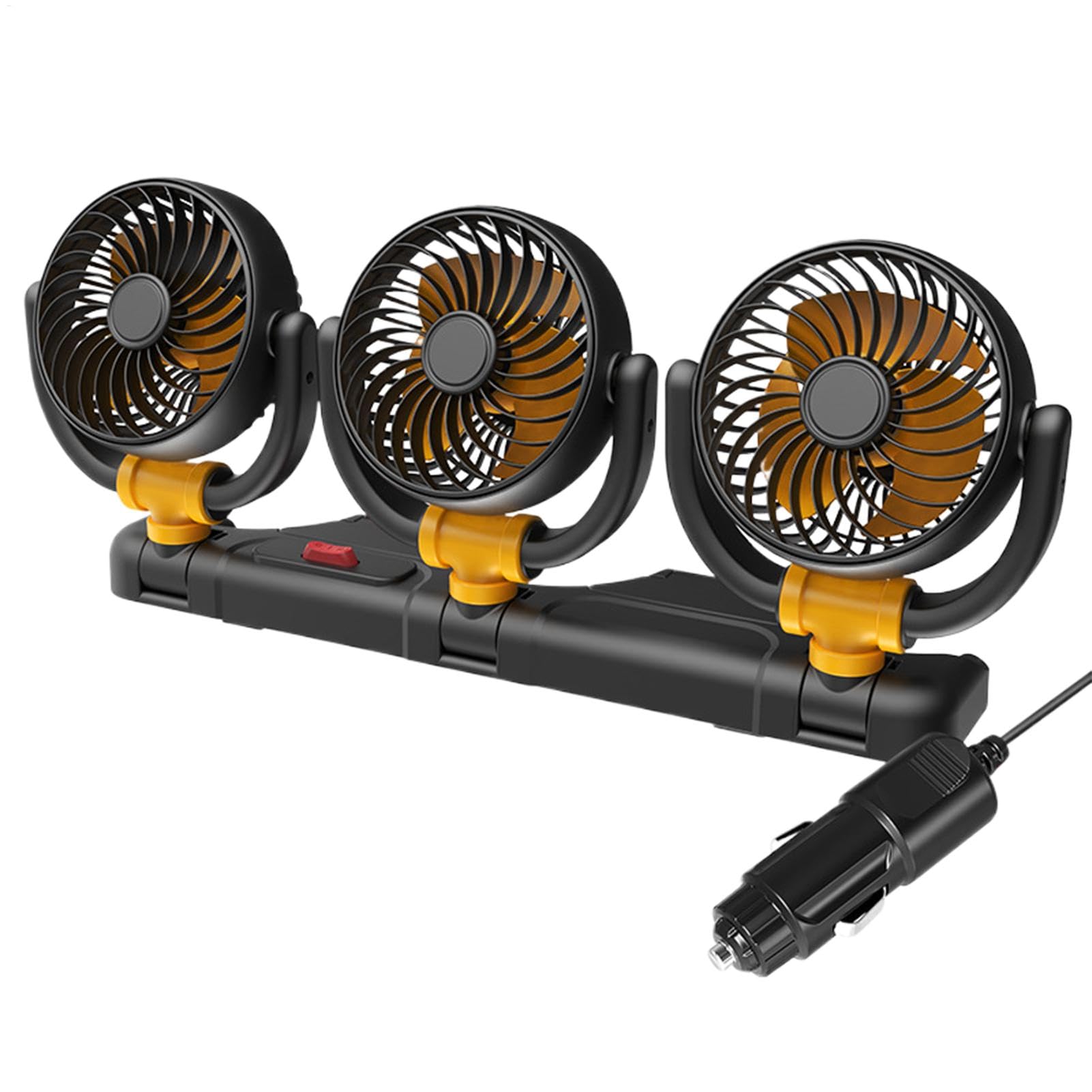 Ghjkldha Car Fans That Blow Cold Air, Adjustable Auto Fan Vehicle, Electric Vehicle Cooling Device, Rotating Wheels, 360 Degrees Rotating Interior Conditioner for Trucks von Ghjkldha