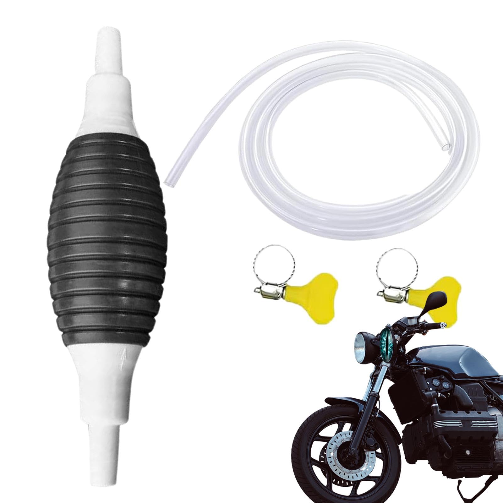 Siphon Hose, Portable Manual Car Transfer Pump, Multifunction Liquid Sucker, Double Check Valve Siphon Pump, Portable Water Transfer Pump, PVC Siphon Hoses, Car Liquid Transfer Pump, von Ghjkldha