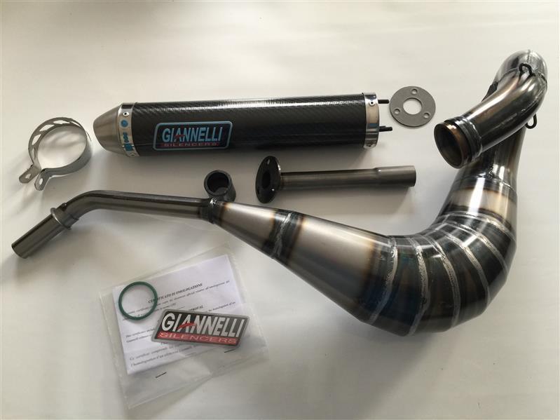 Auspuff Anlage Giannelli Carbon Husqvarna SM 125 ab Bj. 00 für den Typ: H200AB von Giannelli