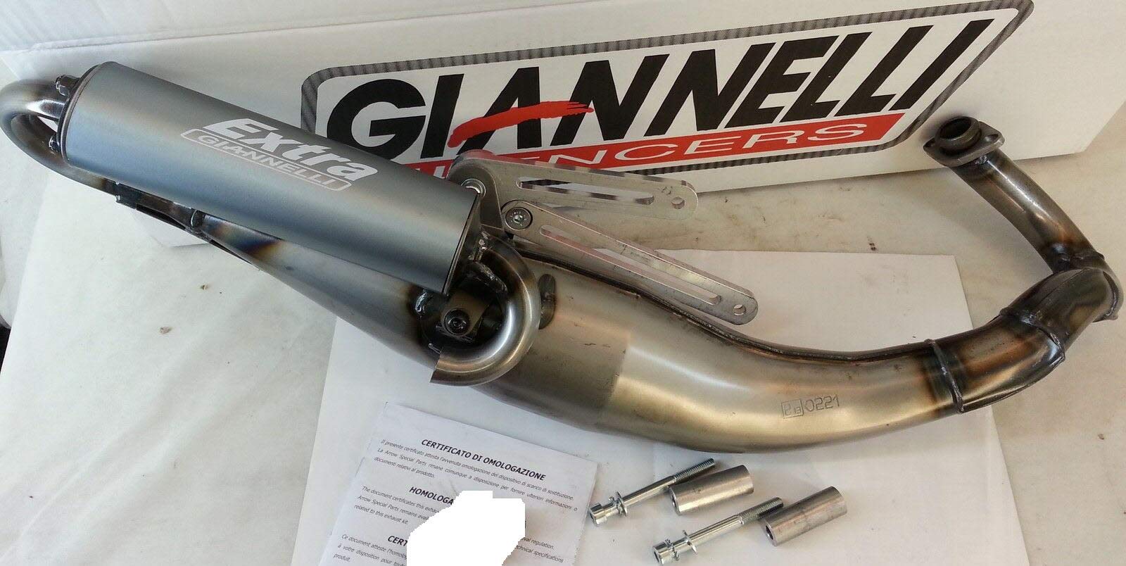 Giannelli – Auspuff-Erweiterung Extra V2, kompatible Modelle: Piaggio NRG / NRG MC2 Baujahr: 1995–2001, Gilera Stalker / Naked Baujahr 1997–2009; Art.-Nr. 31633P2 von Giannelli