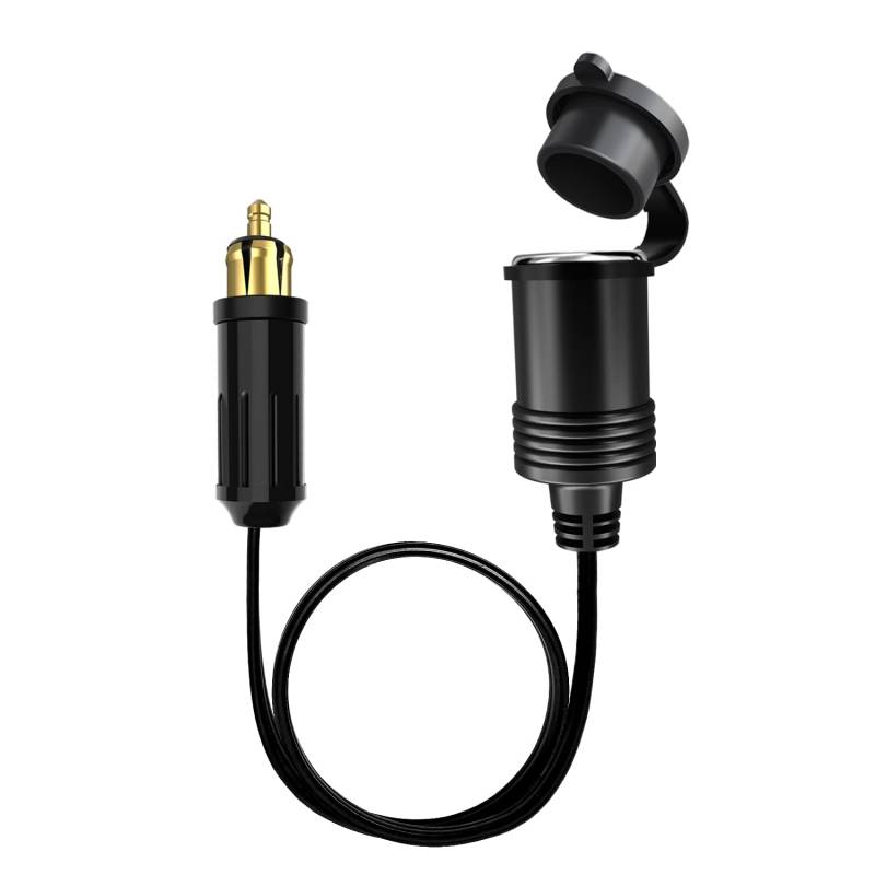 Giantdeer 30CM 3.1A DIN Norm Steckdosen Adapter, Europäischen Stecker DIN Stecker Zigarettenanzünder Adapter 12V/24V, Verwendet für Autos, Motorräder, ATV von Giantdeer