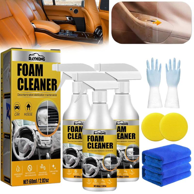 Gienslru Multi-Purpose Foam Cleaner, Rayhong Foam Cleaner, Homebbc Foam Cleaner, Foam Cleaner All Purpose (3pcs) von Gienslru