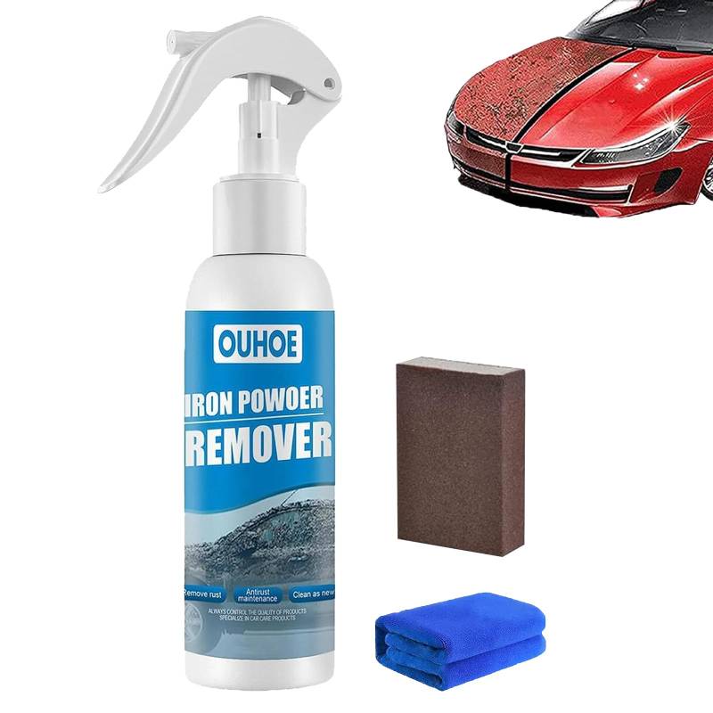 Gienslru Ouhoe Iron Powder Remover, Iron Powder Remover, Ouhoe Rust Removal Spray, Car Rust Removal Spray, for Rust from Tools, Metals, Car Parts, Etc (1pcs-100ml) von Gienslru