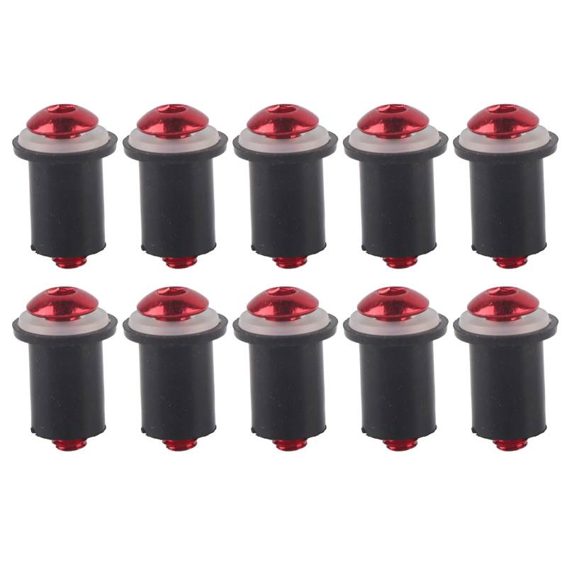 Gigicial 10 Pcs M5 Inner Hexagonal Screws, Aluminum Alloy Motorbike Windscreen, Body Mounting Bolts Nuts, Windshield Screws Fairing Bolts, for Motorcycle Windscreen Windshield (Red) von Gigicial