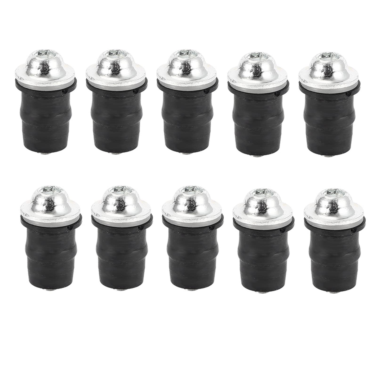 Gigicial 10 Pcs M5 Inner Hexagonal Screws, Aluminum Alloy Motorbike Windscreen, Body Mounting Bolts Nuts, Windshield Screws Fairing Bolts, for Motorcycle Windscreen Windshield (Silver) von Gigicial