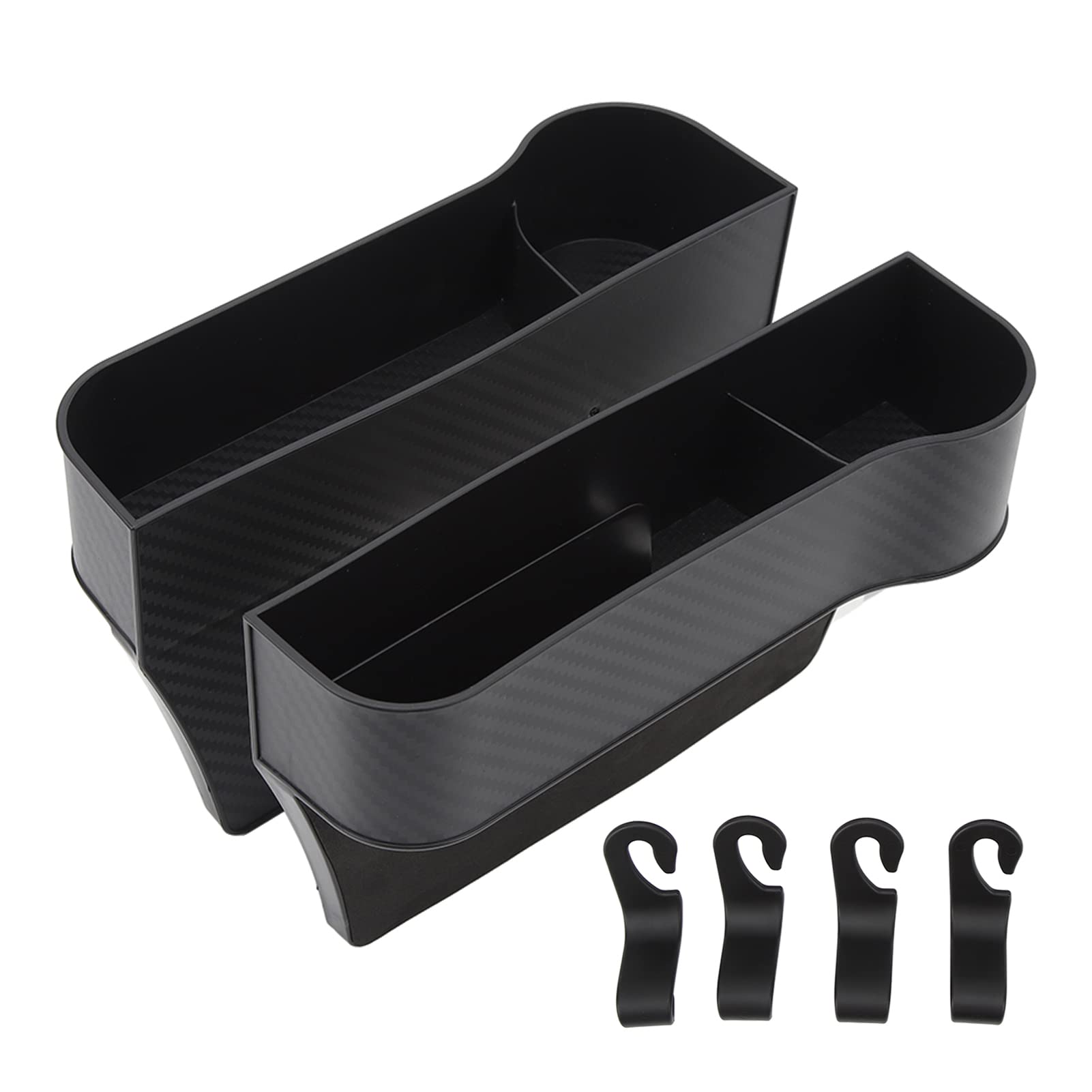 Gigicial 2er-Pack Universal-Auto-Seitentaschen-Organizer, multifunktionale Auto-Seitensitz-Lückenfüller, Kfz-Aufbewahrungsbox für Handys, Brillen, Schlüssel, Karten von Gigicial