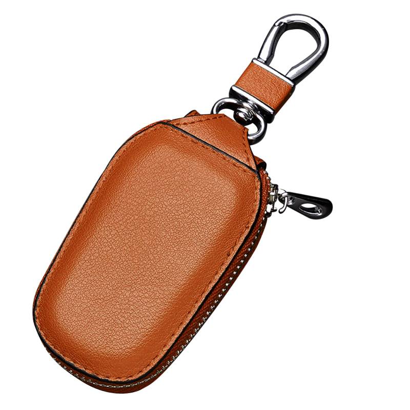 Gigicial Auto-Schlüsselanhänger-Etui, vielseitig, große Kapazität, Taille hängend, langlebig, Autoschlüssel-Etui für Zuhause, Männer, Büro (Yellow-Brown) von Gigicial