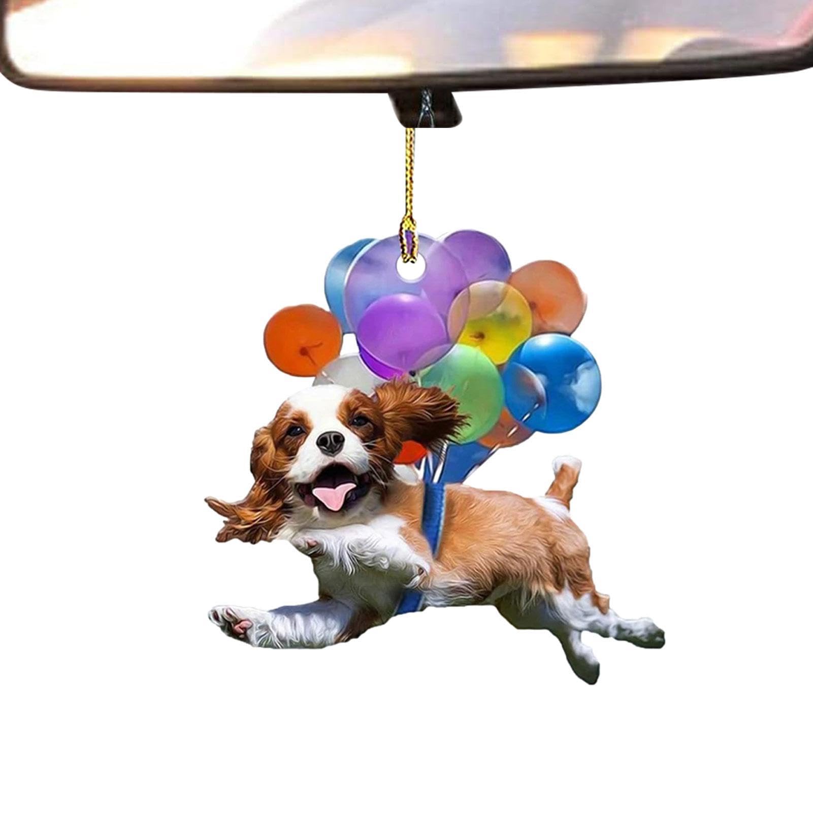 Ballonhund-Autozubehör,Ornament Ballonaufhänger Auto Hund Tier Rückspiegel Anhänger | Autospiegel-Zubehör, Ballon-Tier-Dekor, Auto-Rückspiegel-Anhänger von Gihioue