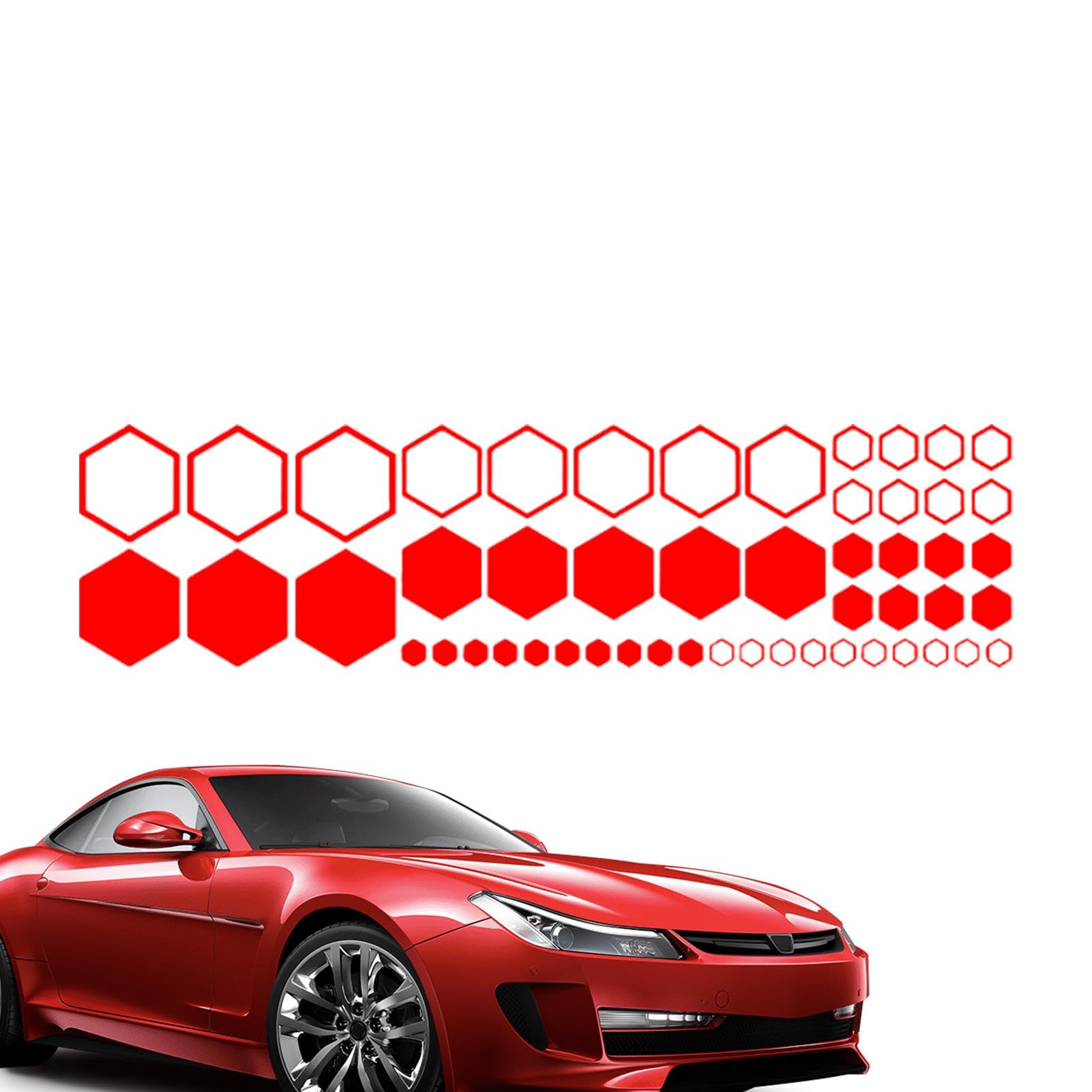 Waben-Autoaufkleber, Sechseck-Autoaufkleber, Selbstklebende Aufkleber für die Türseite, Wabengrafiken, sechseckiges geometrisches Muster, dekorative Wabenmuster-Autoaufkleber, modische Autoaufkleber von Gihioue