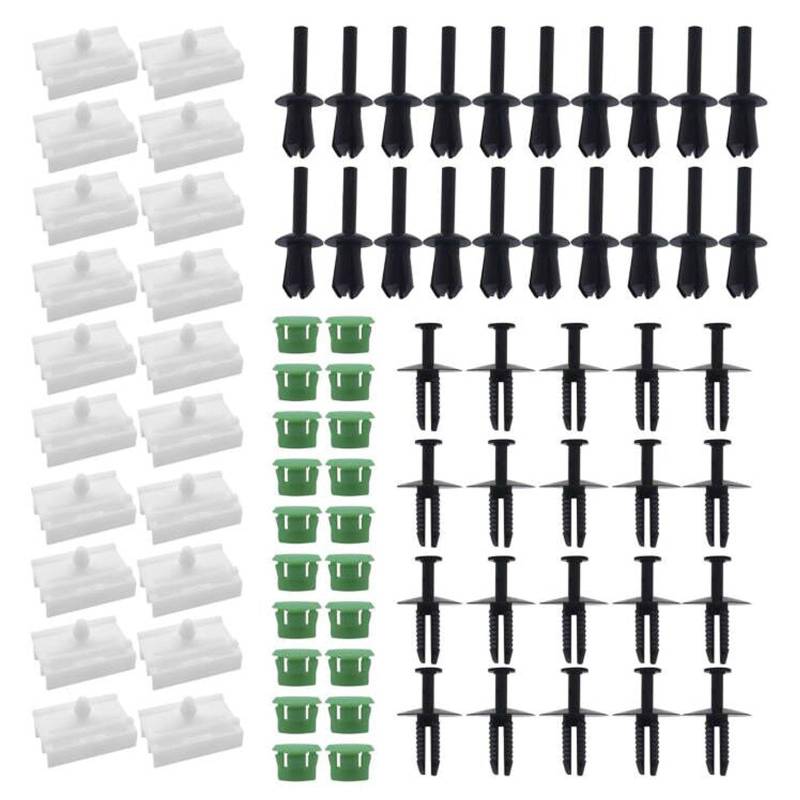 GisWell 20 Sätze Seitenschweller Clips Kit Zierleisten Clips Kompatibel mit für BMW 3er E36/316I/318I,Befestigungs Clips Set,5118174185,51728184574,000-990-34-92,51711932996+51718184574 von GisWell