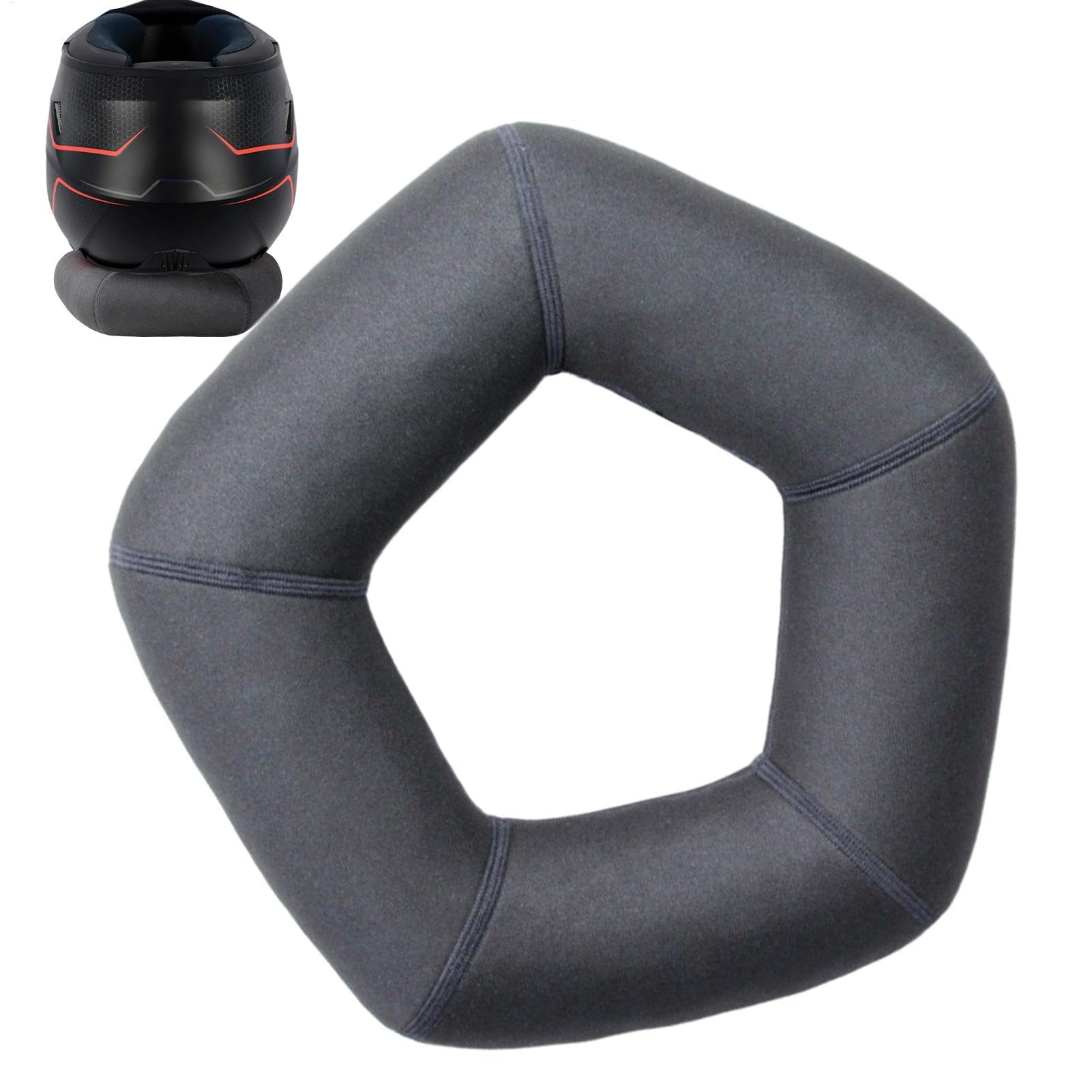 Motorcycle Helmet Rest, Helmet Support Donut Ring, Compact Hygienic Easy to Use Breathable Helmets Maintenance Pad for Most Helmets, 10.24x10.24x2.76 Inches, Black von Gitekain