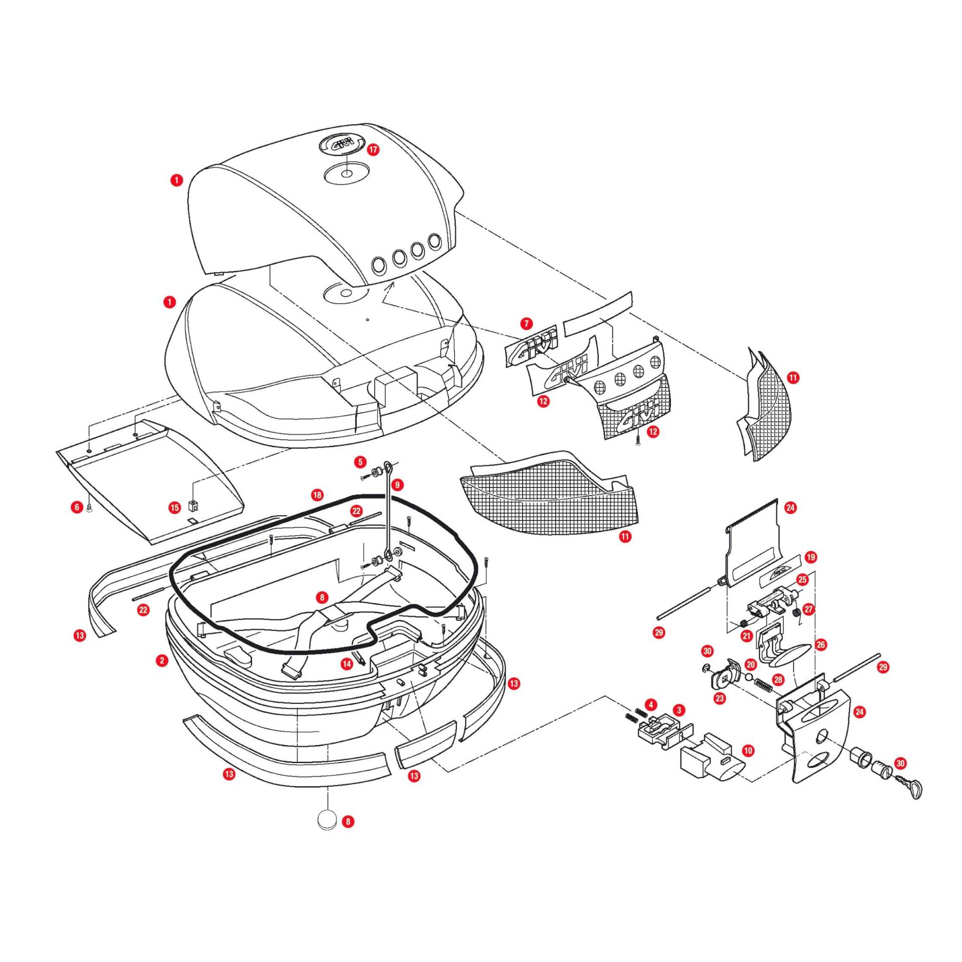 FILO APERTURA E41 - B33 - B47 - TRK GIVI Z599 von Givi