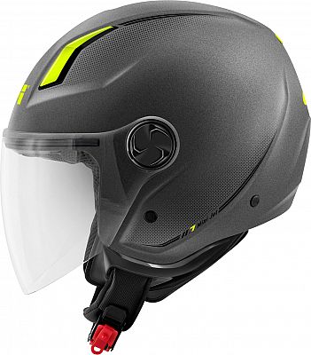 Givi 11.7 Solid, Jethelm - Matt Grau/Neon-Gelb - S (55) von Givi