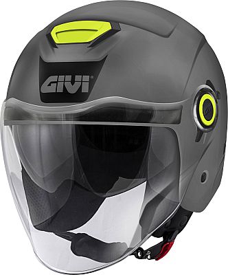 Givi 12.5 Solid, Jethelm - Matt Grau/Neon-Gelb - XS (54) von Givi