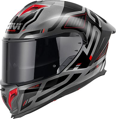 Givi 50.3 Quasar, Integralhelm - Schwarz/Grau/Neon-Rot - XS (54) von Givi