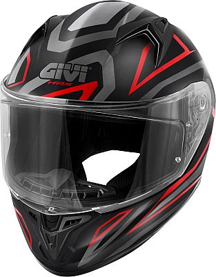 Givi 50.7 Proton, Integralhelm - Matt Schwarz/Dunkelgrau/Rot - M (58) von Givi