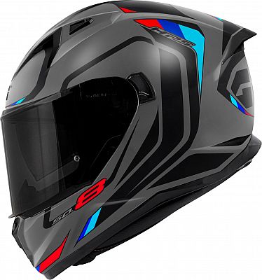 Givi 50.8 Mach 1, Integralhelm - Matt Grau/Schwarz/Blau/Rot - XS (54) von Givi