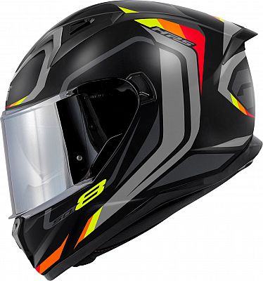 Givi 50.8 Mach 1, Integralhelm - Matt Schwarz/Grau/Rot/Neon-Gelb - L (60) von Givi