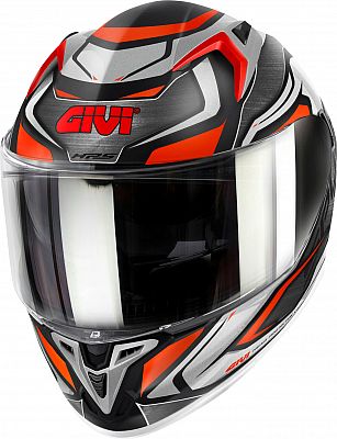 Givi 50.9 Sport Atomic, Integralhelm - Matt Schwarz/Silber/Rot - S (56) von Givi