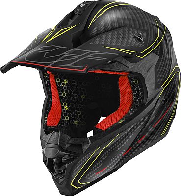 Givi 60.1 Effect, Motocrosshelm - Matt Schwarz/Grau/Neon-Gelb/Rot - L (60) von Givi