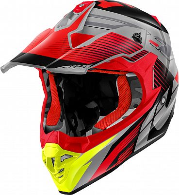 Givi 60.1 Fresh, Motocrosshelm - Matt Rot/Schwarz/Grau - M (58) von Givi