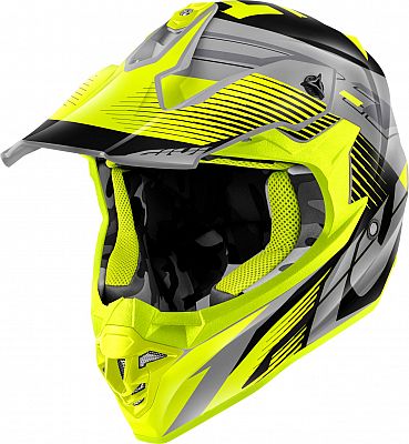 Givi 60.1 Fresh, Motocrosshelm - Matt Schwarz/Grau/Neon-Gelb - L (60) von Givi