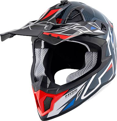 Givi 70.1 Carbon Vector, Motocrosshelm - Dunkelblau/Weiß/Silber/Rot - XL (61) von Givi