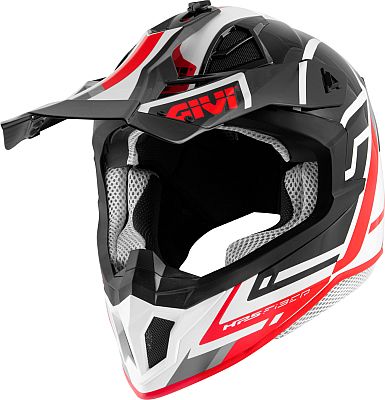 Givi 70.1 Logic, Motocrosshelm - Schwarz/Weiß/Rot - XS (54) von Givi