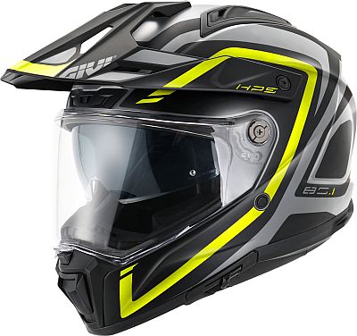 Givi 80.1 Apex, Endurohelm - Matt Schwarz/Grau/Neon-Gelb - M (58) von Givi