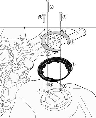 Givi BF Adapter, Halterung Tanklock von Givi